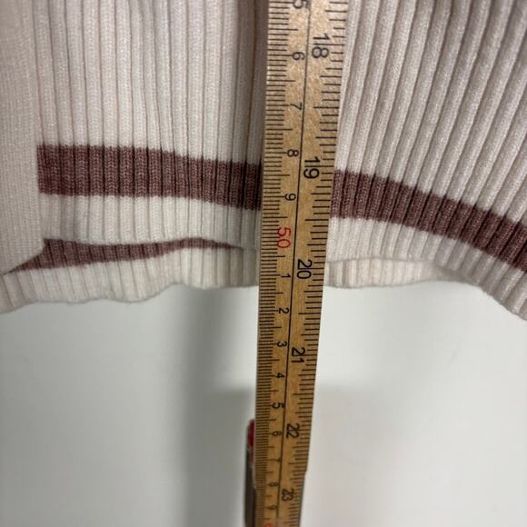 Sioni Plaid Argyle Cardigan Pink Academia Knit S - Picture 7 of 7